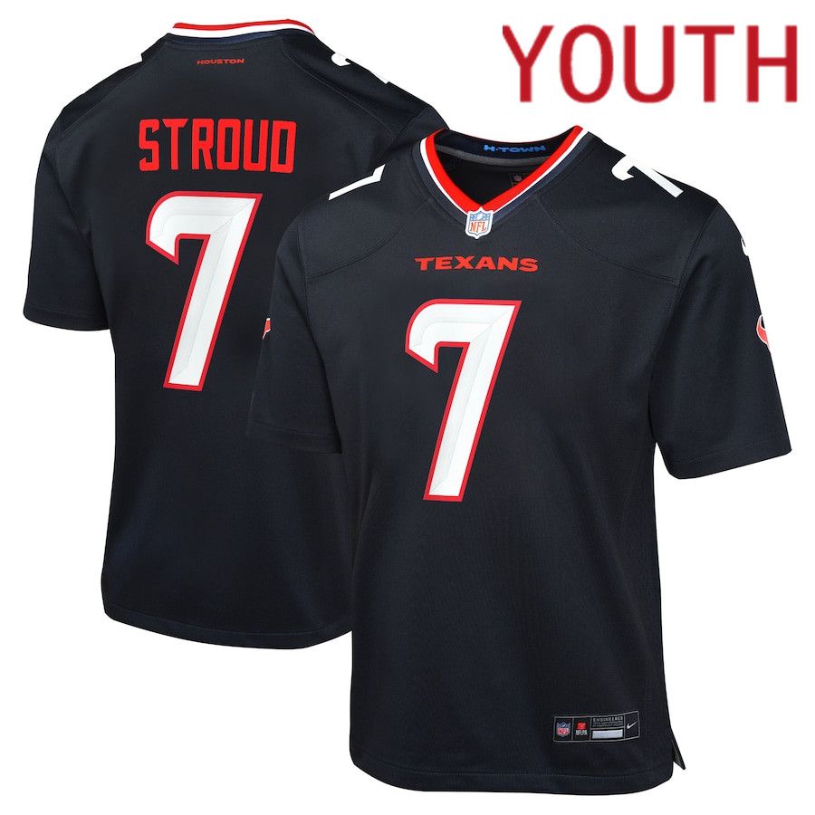 Youth Houston Texans #7 C.J. Stroud Nike Navy Game NFL Jersey